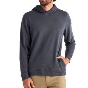 Free Fly Apparel Men's Bamboo Heritage Fleece Hoodie, Graphite Grey, Size Large